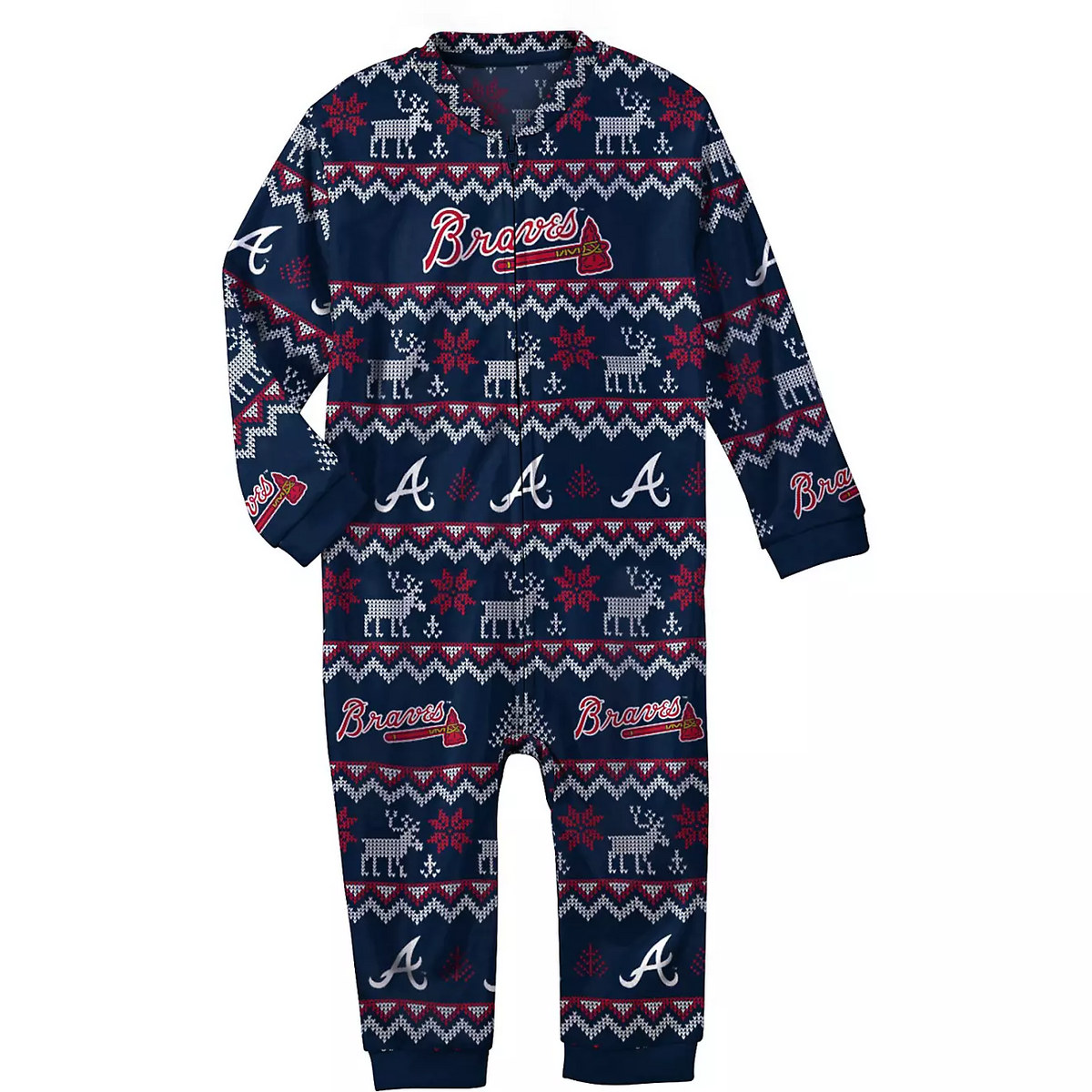 ATLANTA BRAVES NEWBORN ALL OVER PRINT PAJAMAS