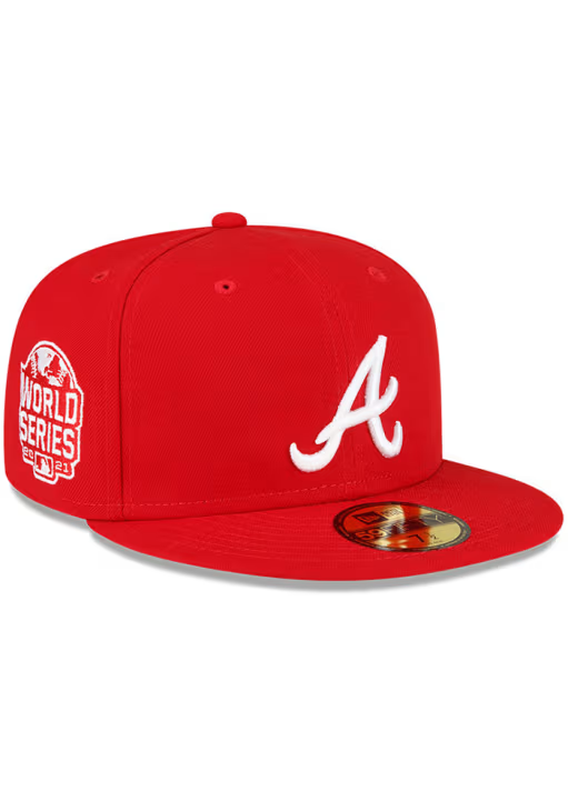 ATLANTA BRAVES SIDEPATCH 2021 WORLD SERIES 59FIFTY FITTED - RED/WHITE