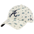 ATLANTA BRAVES WOMEN'S BLOOM 9TWENTY ADJUSTABLE HAT - CREAM