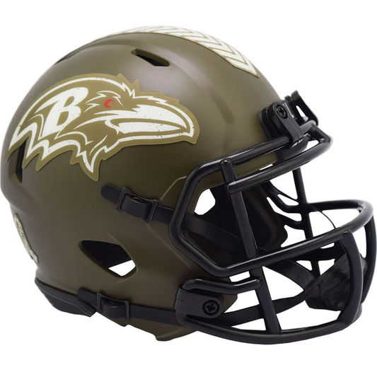 BALTIMORE RAVENS 2022 SALUTE TO SERVICE MINI SPEED HELMET