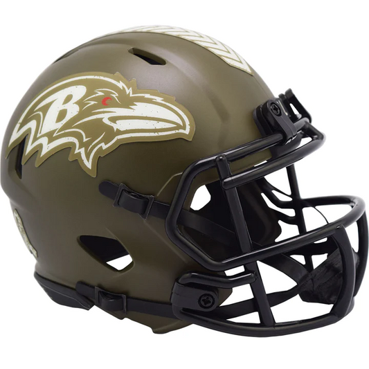 BALTIMORE RAVENS 2022 SALUDO AL SERVICIO MINI CASCO DE VELOCIDAD