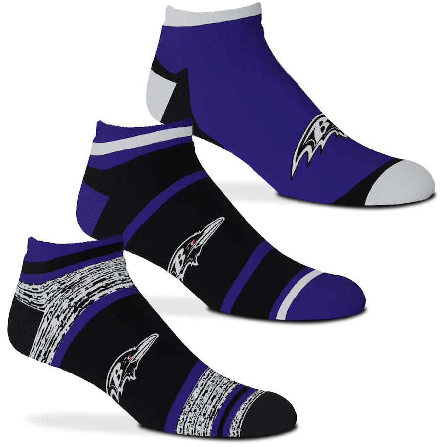 BALTIMORE RAVENS 3-PACK CASH SOCKS