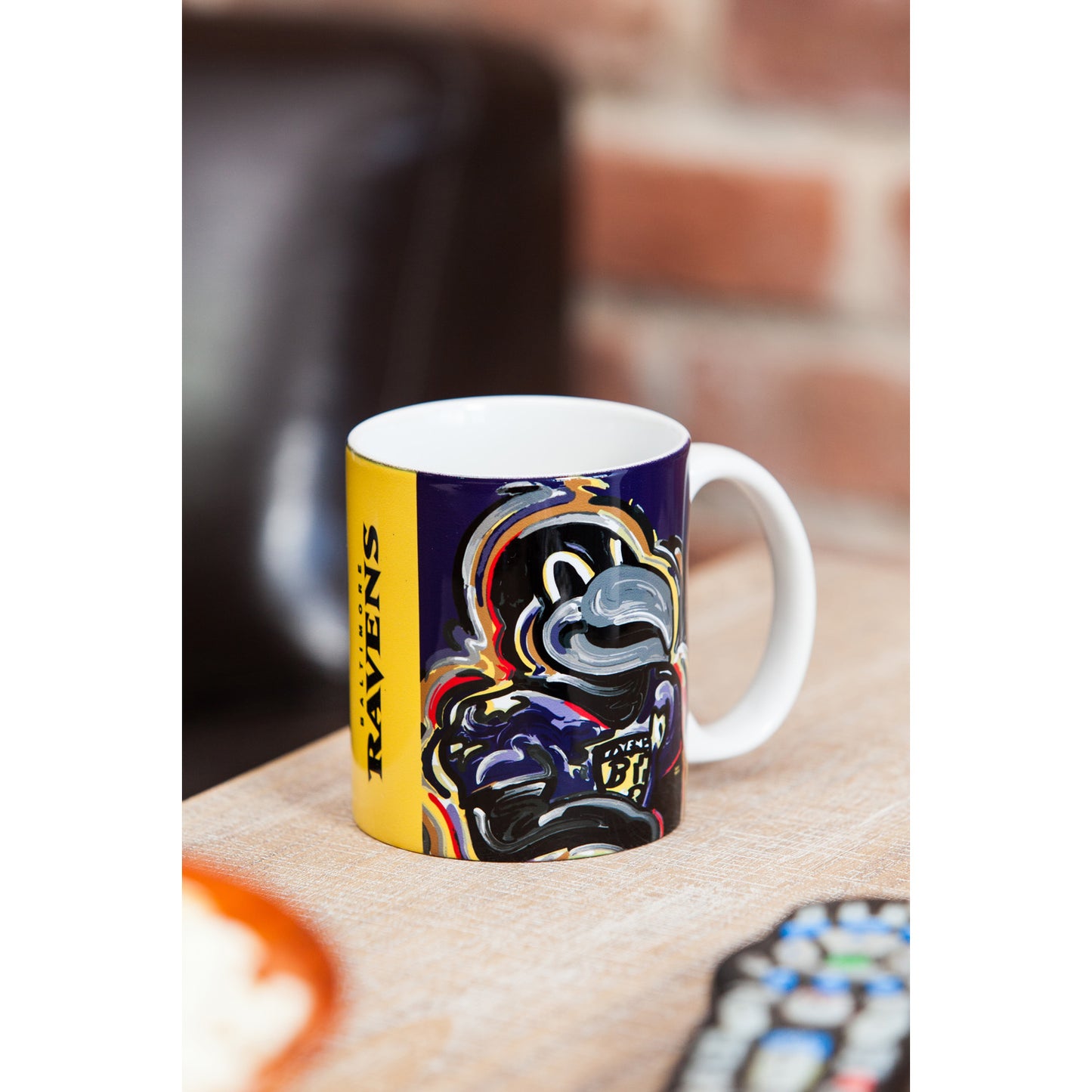 TAZA CON ESTAMPADO JUSTIN DE LOS CUERVOS DE BALTIMORE