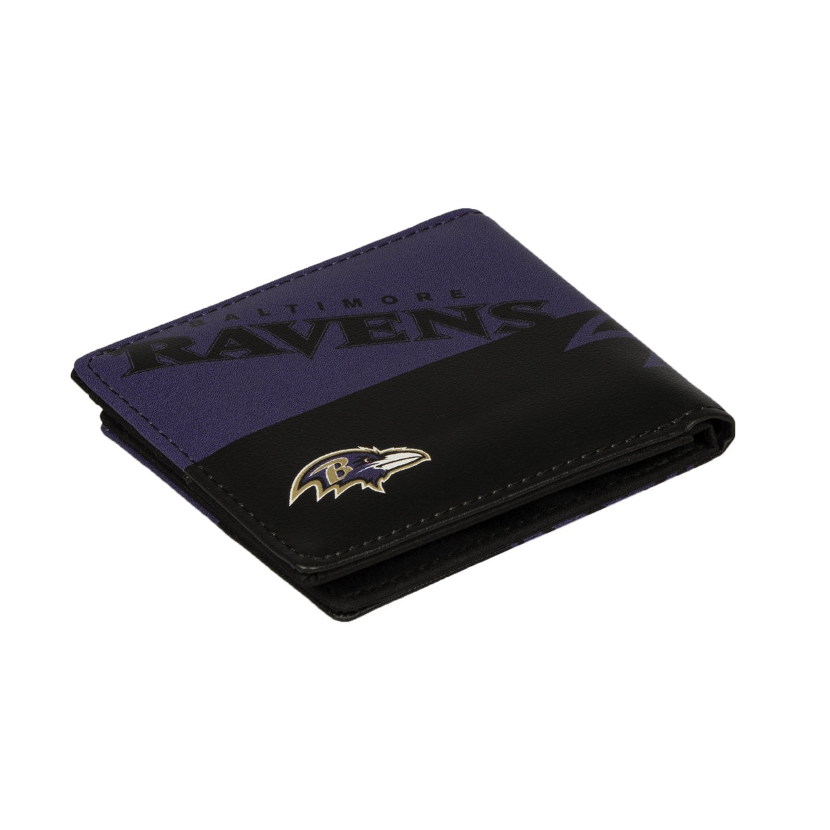 CARTERA DE DOS PLEGABLES CON LOGO DE LOS CUERVOS DE BALTIMORE