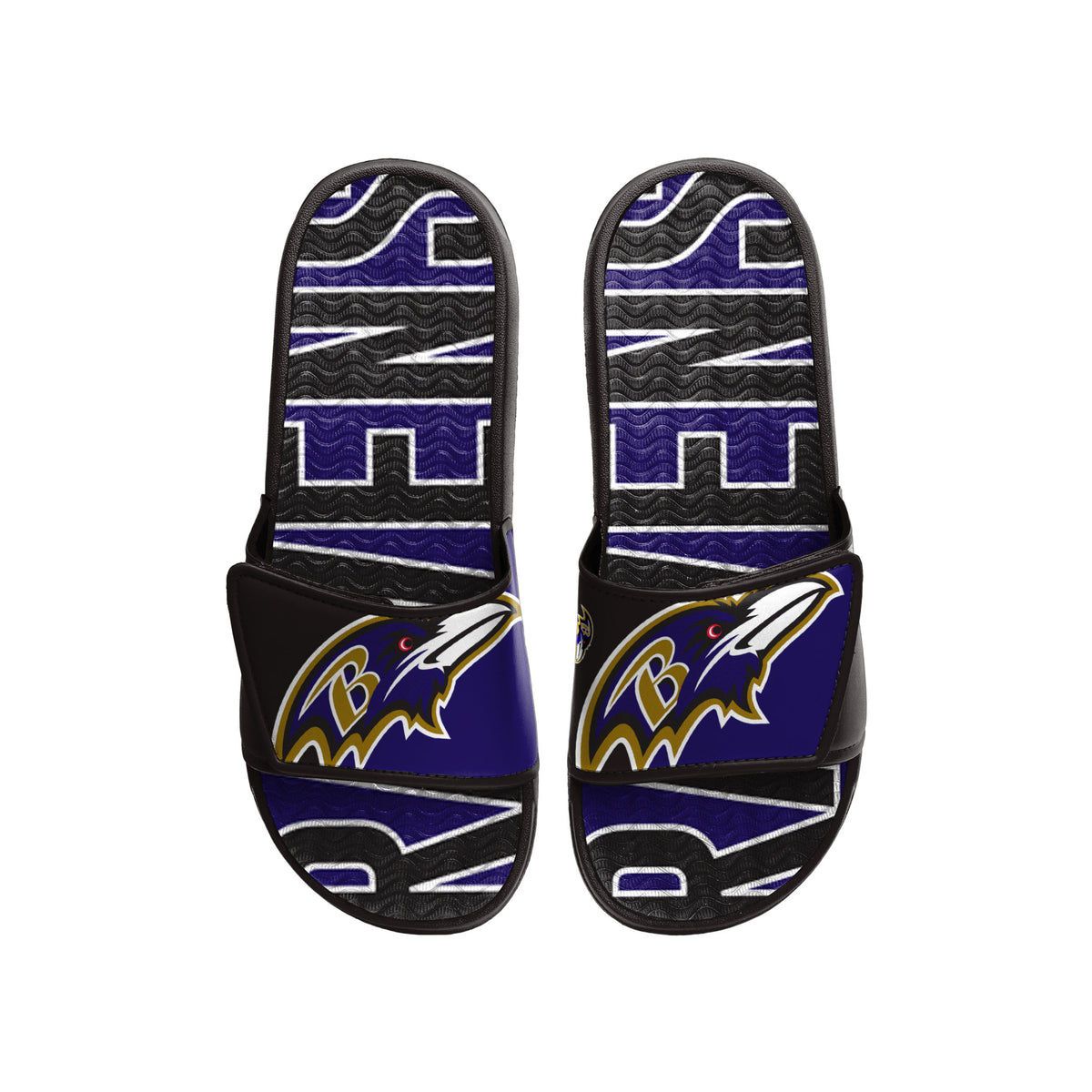 BALTIMORE RAVENS MEN'S BIG LOGO GEL SLIDE