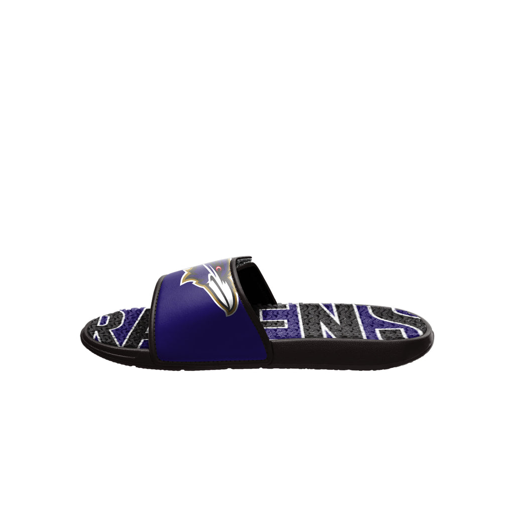 BALTIMORE RAVENS MEN'S BIG LOGO GEL SLIDE