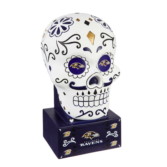 CABEZA DE CALAVERA DE AZÚCAR DE LOS CUERVOS DE BALTIMORE