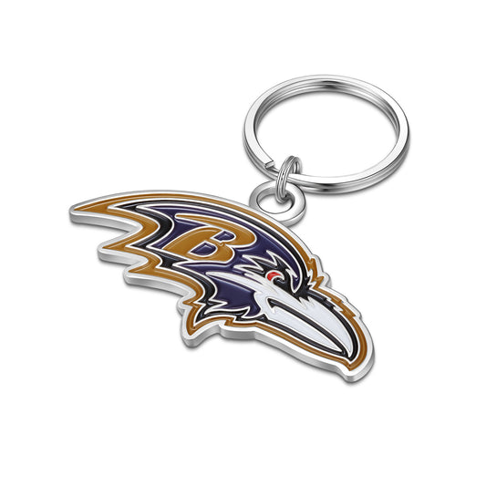 BALTIMORE RAVENS TEAM LOGO KEYCHAIN