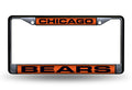 CHICAGO BEARS BLACK LASER LICENSE PLATE FRAME