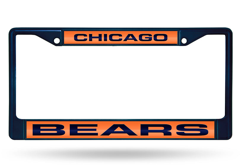 CHICAGO BEARS NAVY LASER LICENSE PLATE FRAME