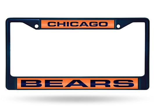 CHICAGO BEARS NAVY LASER LICENSE PLATE FRAME