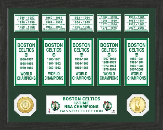 BOSTON CELTICS BANNER COLLECTION PHOTO