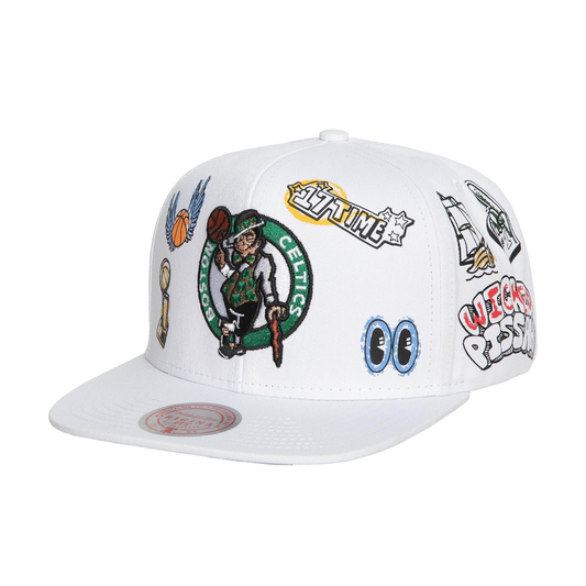 BOSTON CELTICS HAND DRAWN SNAPBACK