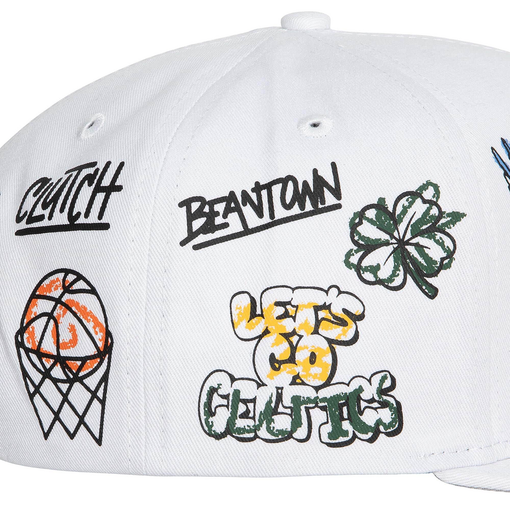 BOSTON CELTICS HAND DRAWN SNAPBACK