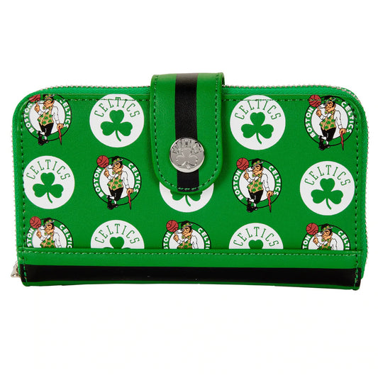 CARTERA CON CREMALLERA ALREDEDOR DEL LOGO DE LOS BOSTON CELTICS