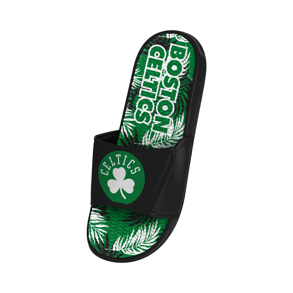 BOSTON CELTICS MEN'S FLORAL GEL SLIDES