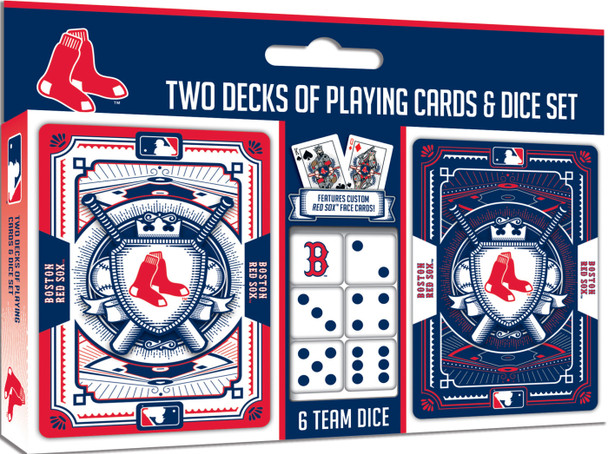 BOSTON RED SOX 2-PACK CARD AND DICE SET