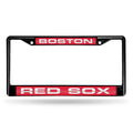BOSTON RED SOX BLACK LASER LICENSE PLATE FRAME
