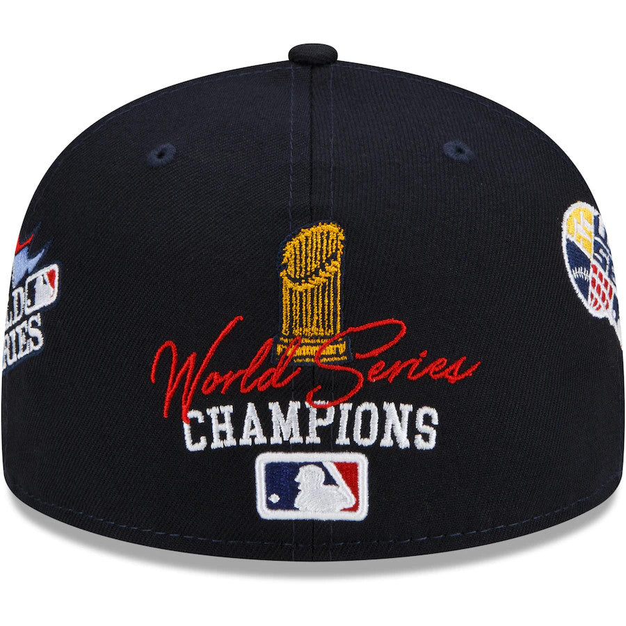 Atlanta Braves Men’s New Era 59FIFTY 3 Time World Series Champions Edition Black Fitted Hat