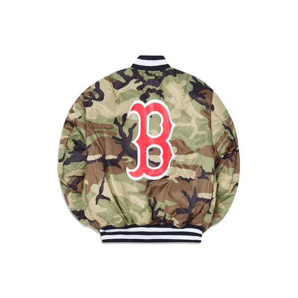 BOSTON RED SOX MEN'S ALPHA INDUSTRIES REVERSIBLE BOMBER JACKET