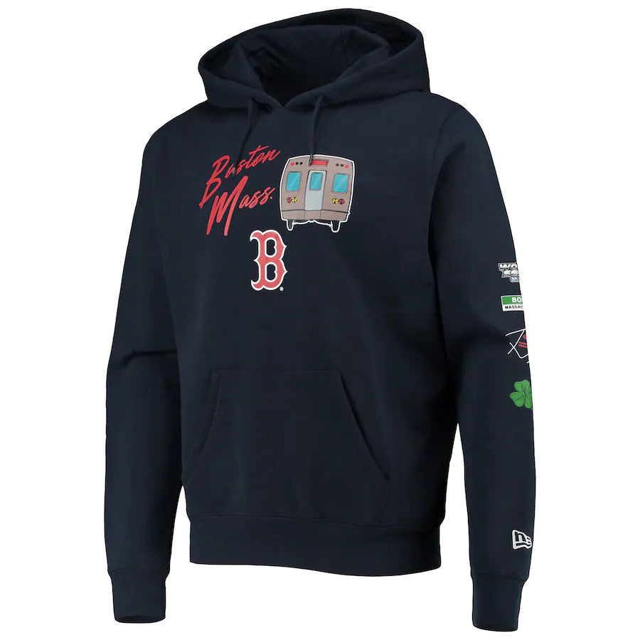 BOSTON RED SOX MEN'S CITY TRANSIT HOODIE SWEATSHIRT