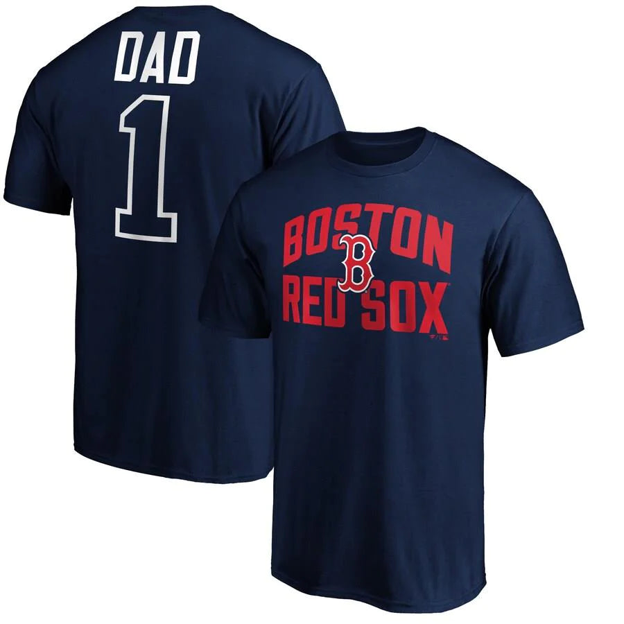 BOSTON RED SOX MEN'S NUMBER 1 DAD T-SHIRT