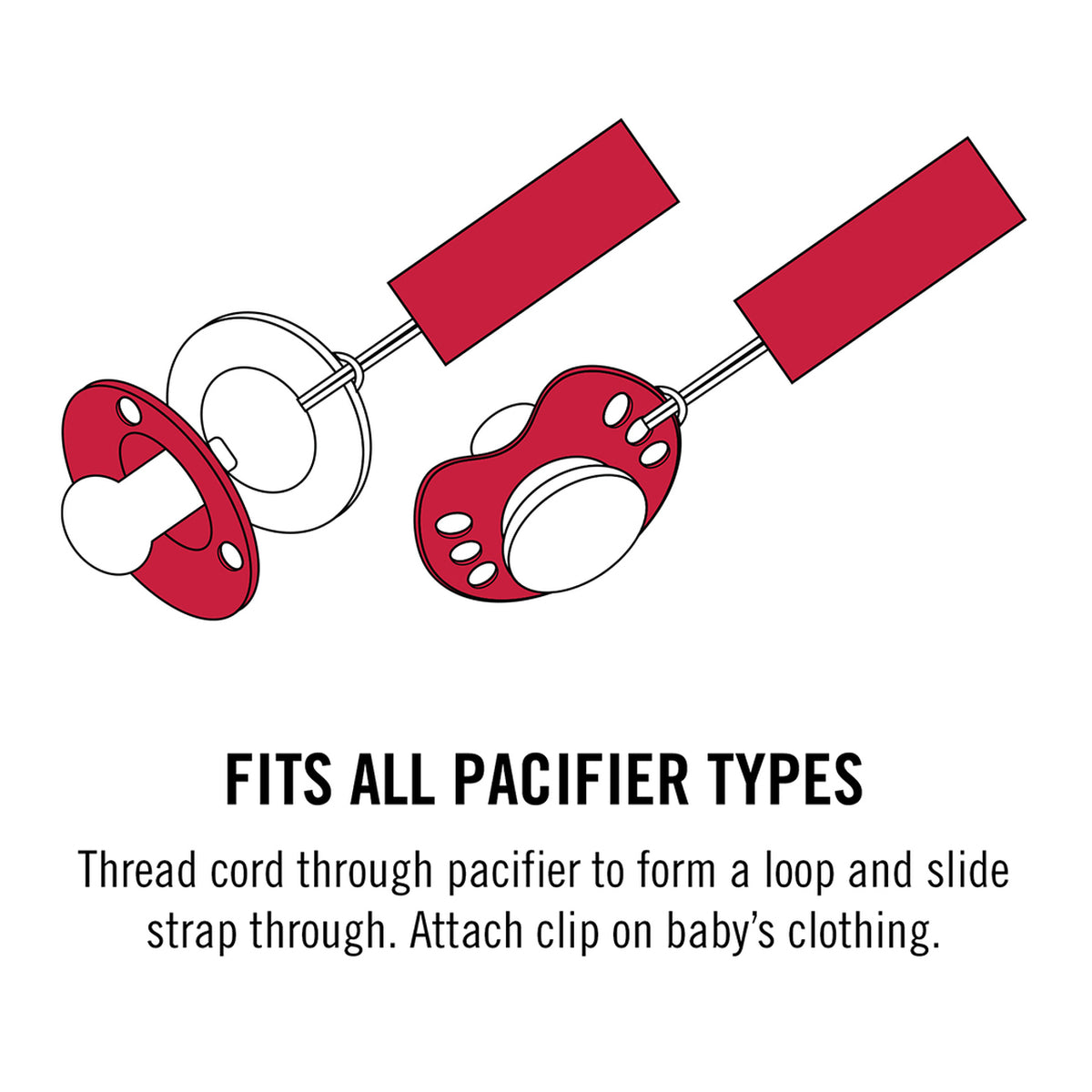 BOSTON RED SOX PACIFIER CLIP SET