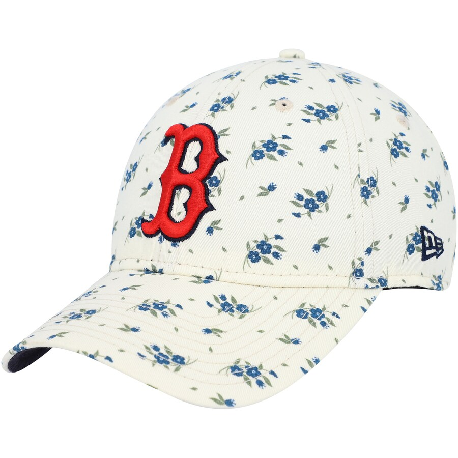 BOSTON RED SOX WOMEN'S BLOOM 9TWENTY ADJUSTABLE HAT - CREAM