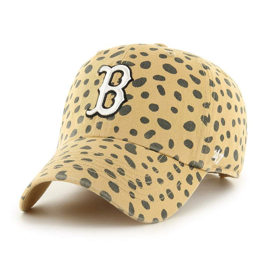 BOSTON RED SOX WOMEN'S CHEETAH CLEAN UP ADJUSTABLE HAT