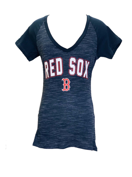 CAMISETA CON NOMBRE EN FRONTERA DE ALUMINIO PARA MUJER BOSTON RED SOX