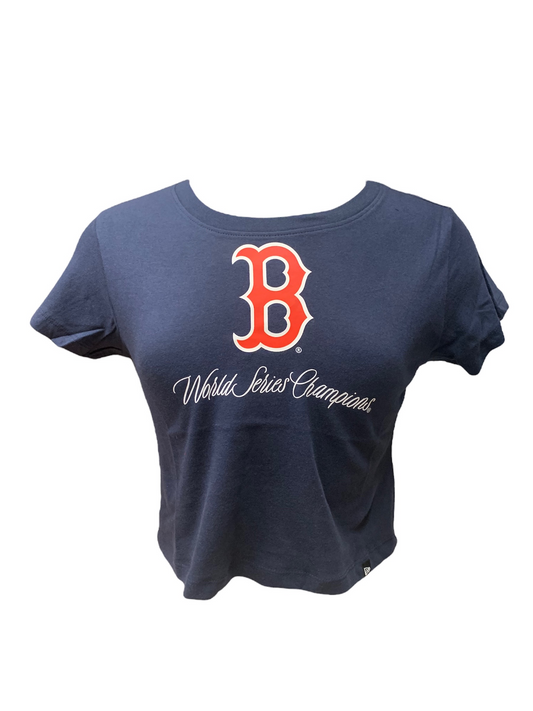 BOSTON RED SOX WOMEN'S HISTORIC CHAMPS CROP TOP
