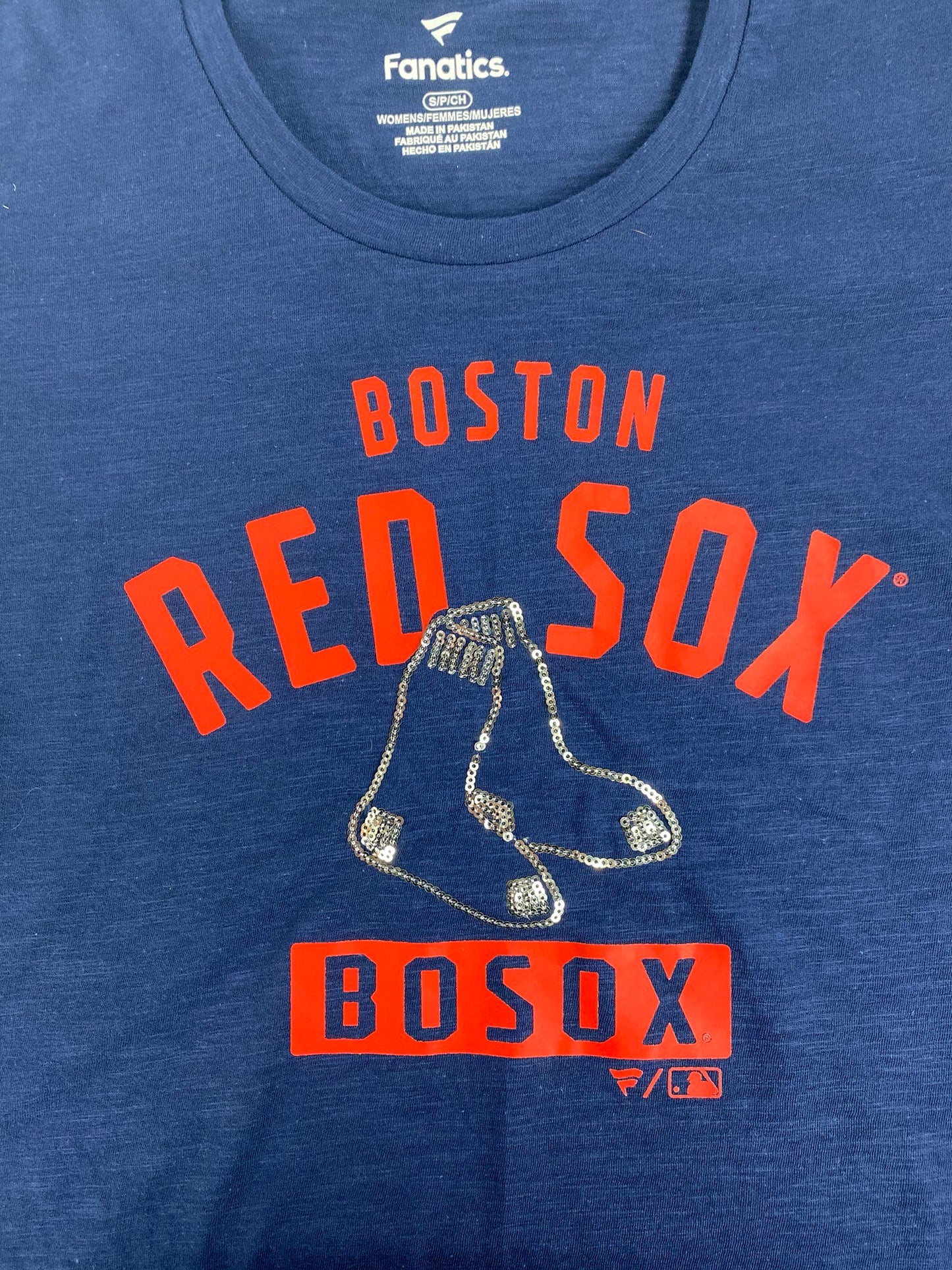 BOSTON RED SOX WOMEN'S TEAM SHIMMER T-SHIRT