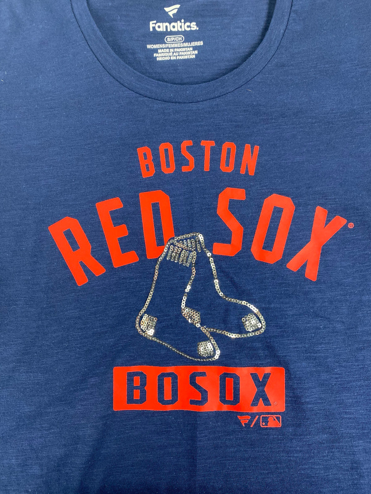 CAMISETA SHIMMER EQUIPO BOSTON RED SOX MUJER