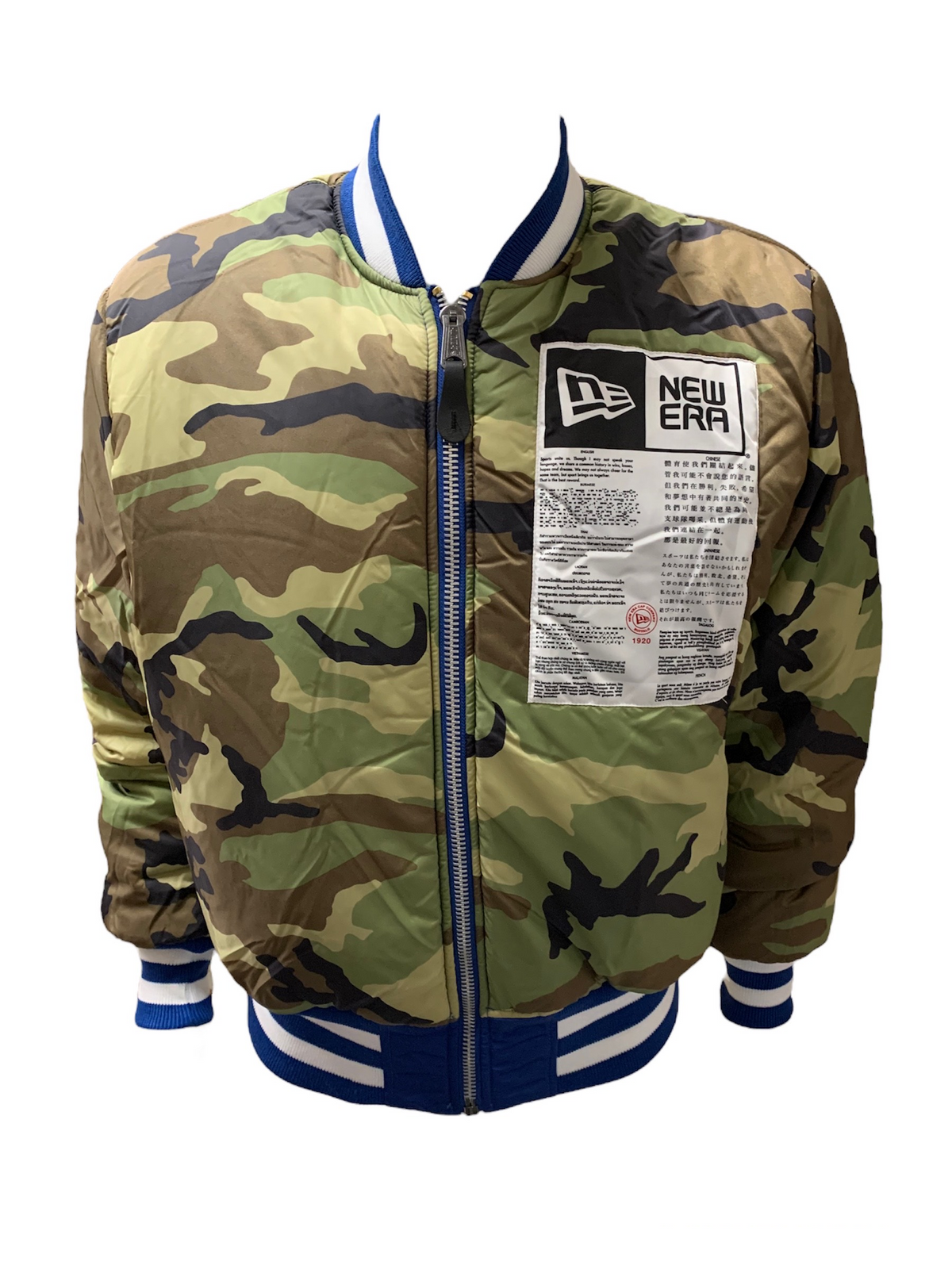 BROOKLYN DODGERS MEN'S ALPHA INDUSTRIES REVERSIBLE BOMBER JACKET - BLUE