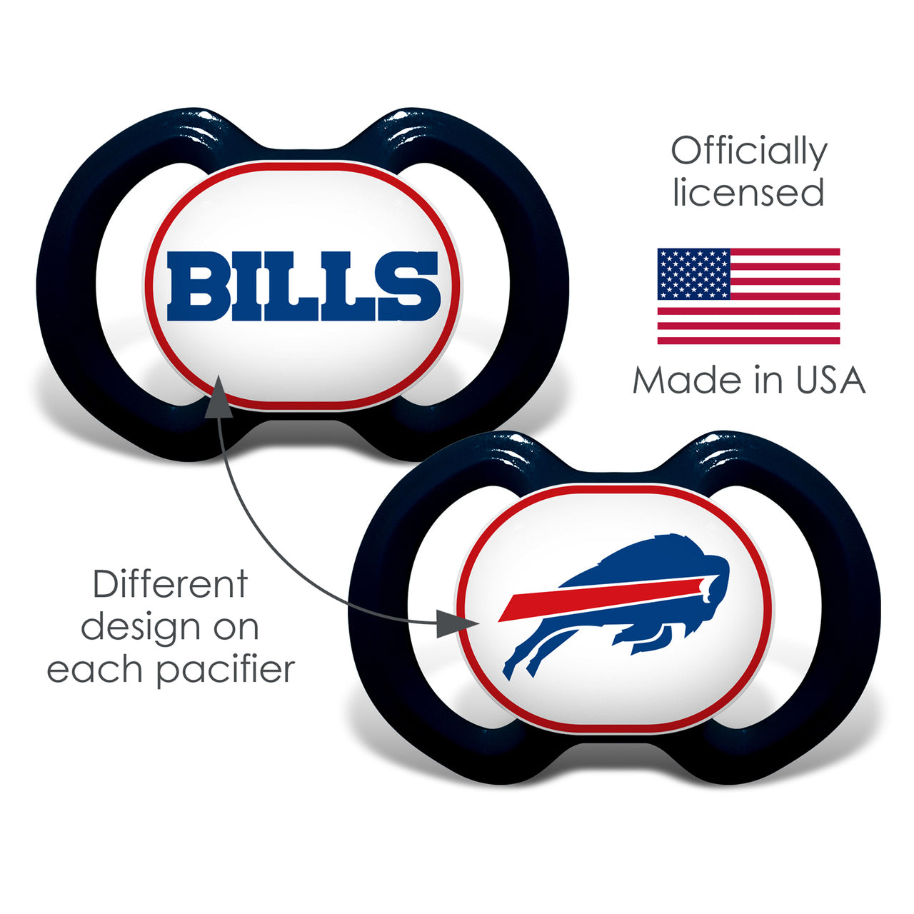 BUFFALO BILLS 2-PACK PACIFIERS