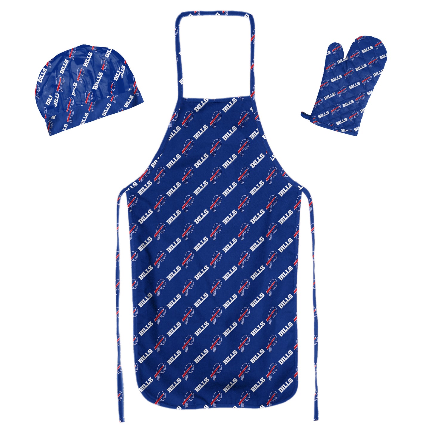 BUFFALO BILLS 3PC SET APRON MITT HAT SET