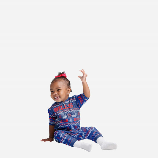 BUFFALO BILLS INFANT ALL OVER PRINT PAJAMAS