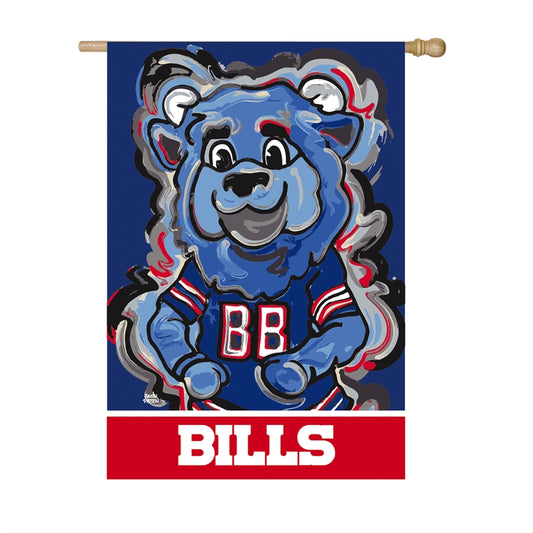 BUFFALO BILLS JUSTIN PATTEN SUEDE HOUSE FLAG