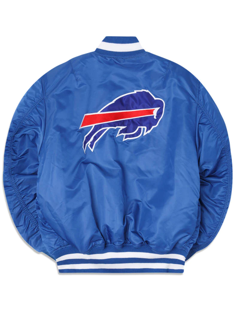 BUFFALO BILLS NEW ERA ALPHA INDUSTRIES REVERSIBLE BOMBER JACKET