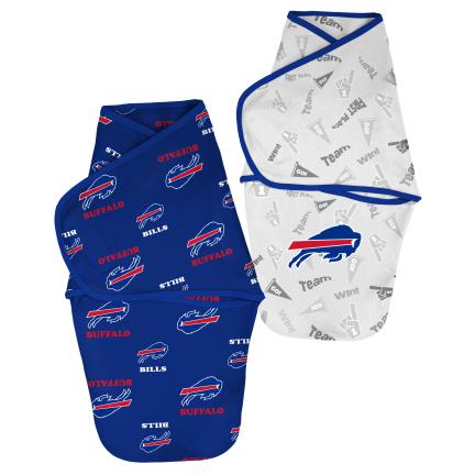 BUFFALO BILLS NEWBORN 2-PACK WRAP SWADDLE SET