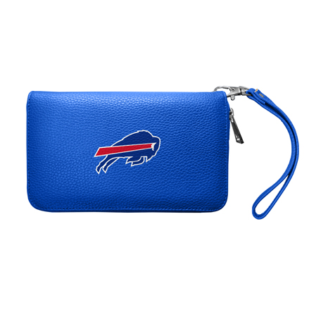 BUFFALO BILLS PEBBLE ZIP ORGANIZER WALLET