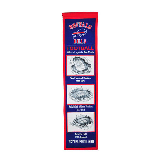 BUFFALO BILLS STADIUM EVOLUTION BANNER