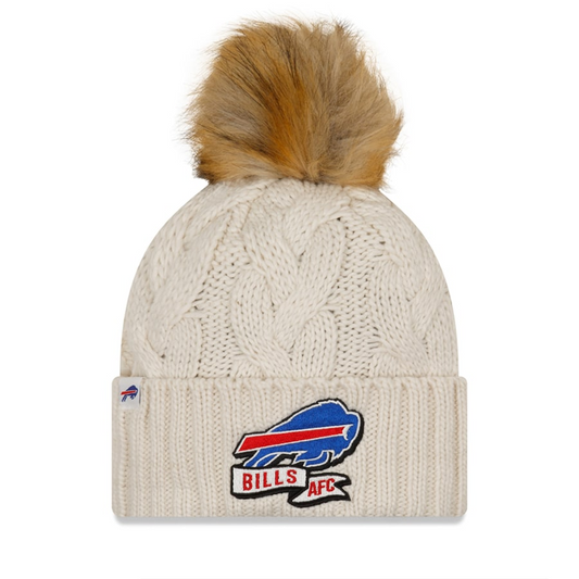 BUFFALO BILLS WOMEN'S 2022 SIDELINE CUFFED KNIT - CREAM