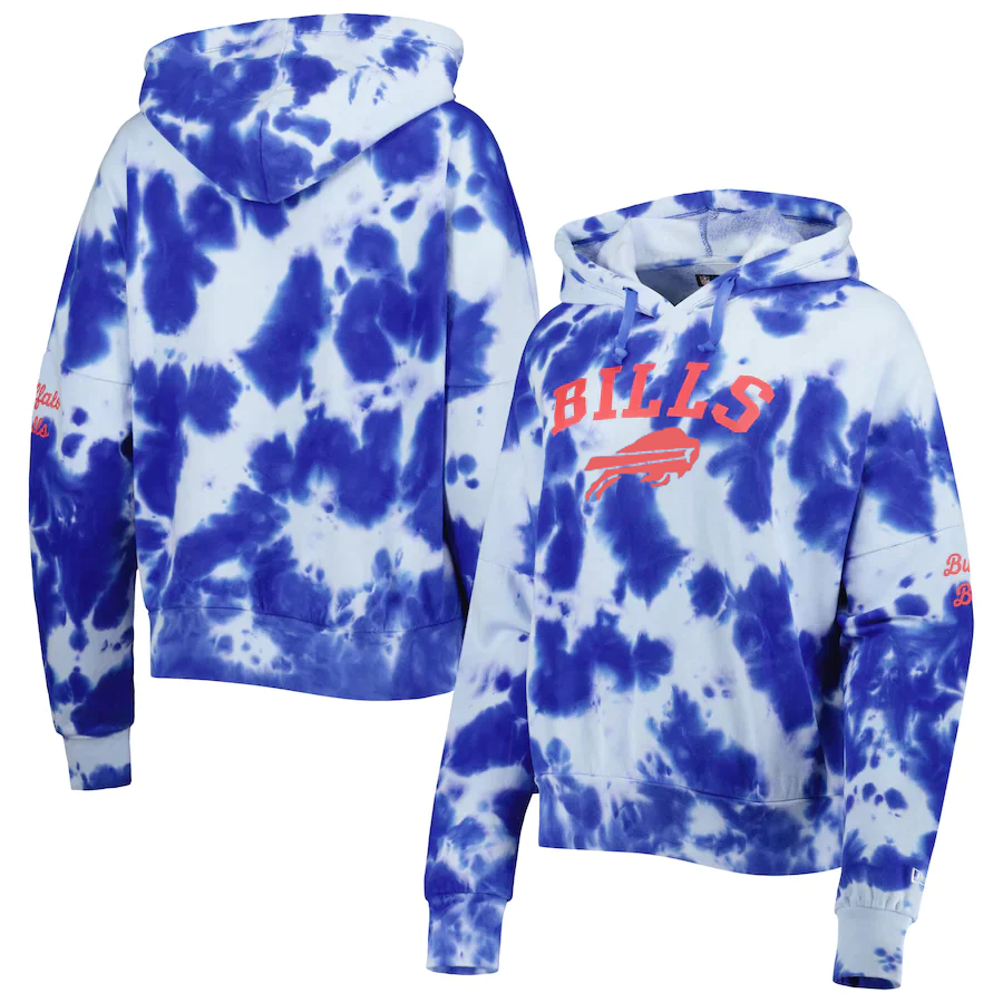 SUDADERA DE MUJER CON CAPUCHA TIE DYE BUFFALO BILLS