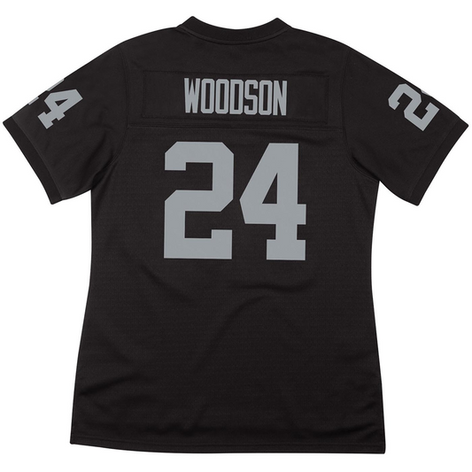 JERSEY CHARLES WOODSON LAS VEGAS RAIDERS MITCHELL &amp; NESS LEGACY PARA MUJER