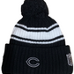 CHICAGO BEARS 2022 SIDELINE SPORT CUFFED POM KNIT -BLACK/WHITE