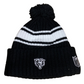 CHICAGO BEARS 2022 SIDELINE SPORT CUFFED POM KNIT -BLACK/WHITE