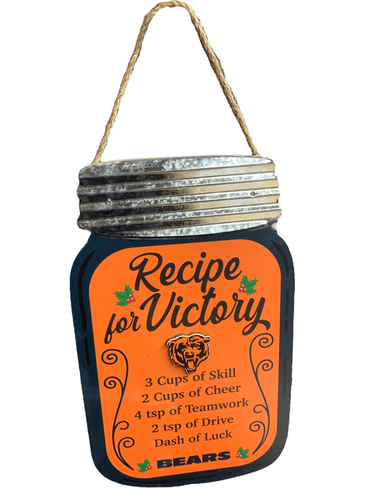 CHICAGO BEARS MASON JAR RECIPE FOR VICTORY SIGN