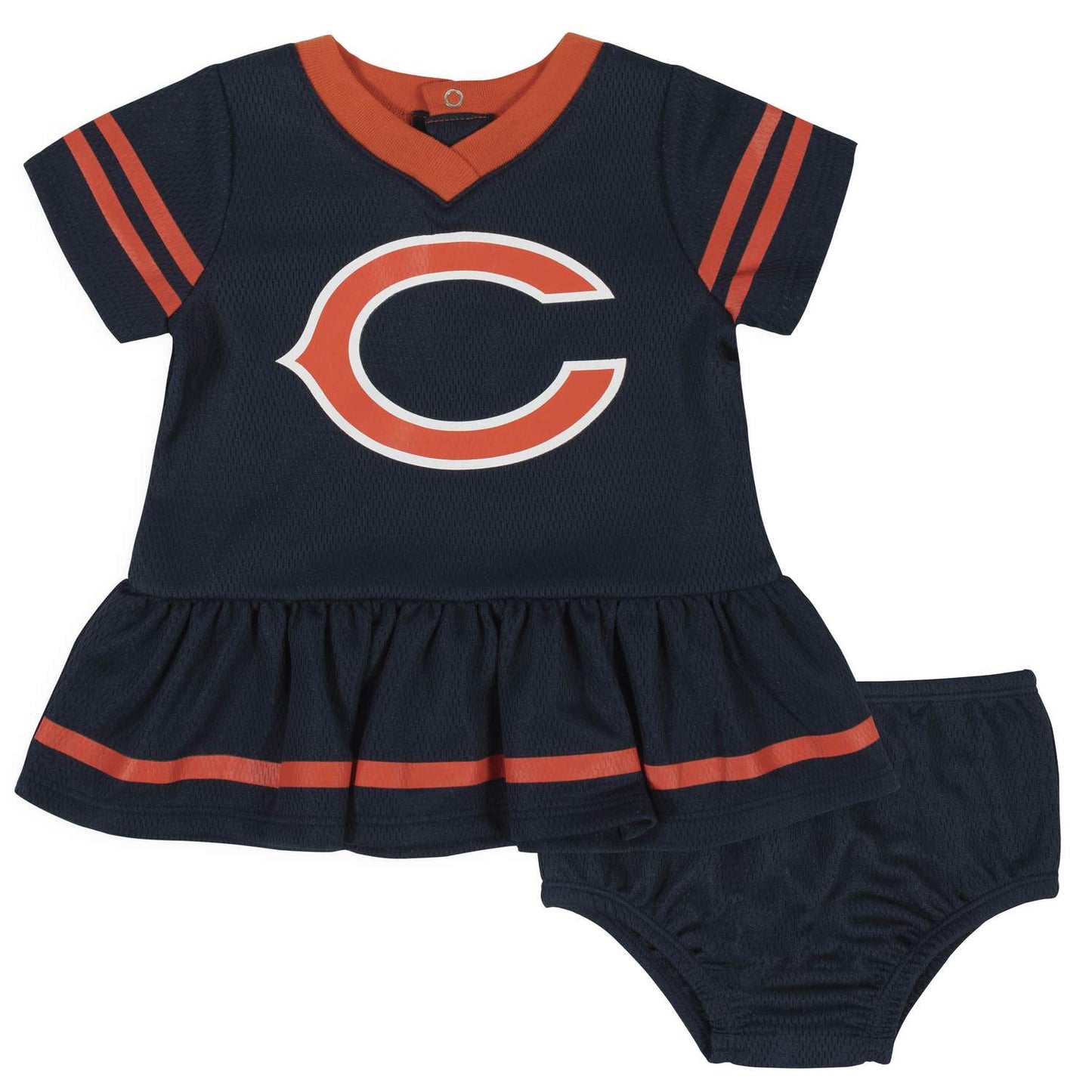 CONJUNTO DE VESTIDO Y PAÑAL PARA RECIÉN NACIDO DE LOS OSOS DE CHICAGO