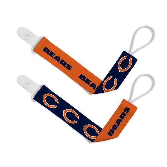 CHICAGO BEARS PACIFIER CLIP SET